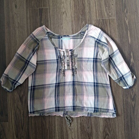 💙 Maurice's Blouse 100% Cotton - Picture 1 of 8